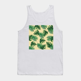 Tropical Palm Leaf Pattern Tank Top